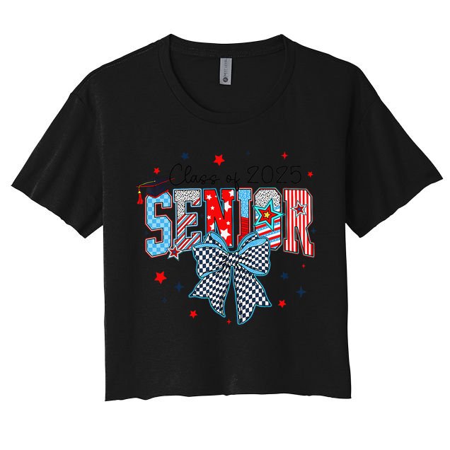 Class Of 2025 Coquette Senior 2025 Graduation Back To Crop Top