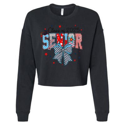 Class Of 2025 Coquette Senior 2025 Graduation Back To Cropped Pullover Crew