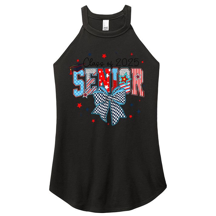 Class Of 2025 Coquette Senior 2025 Graduation Back To Women's Perfect Tri Rocker Tank