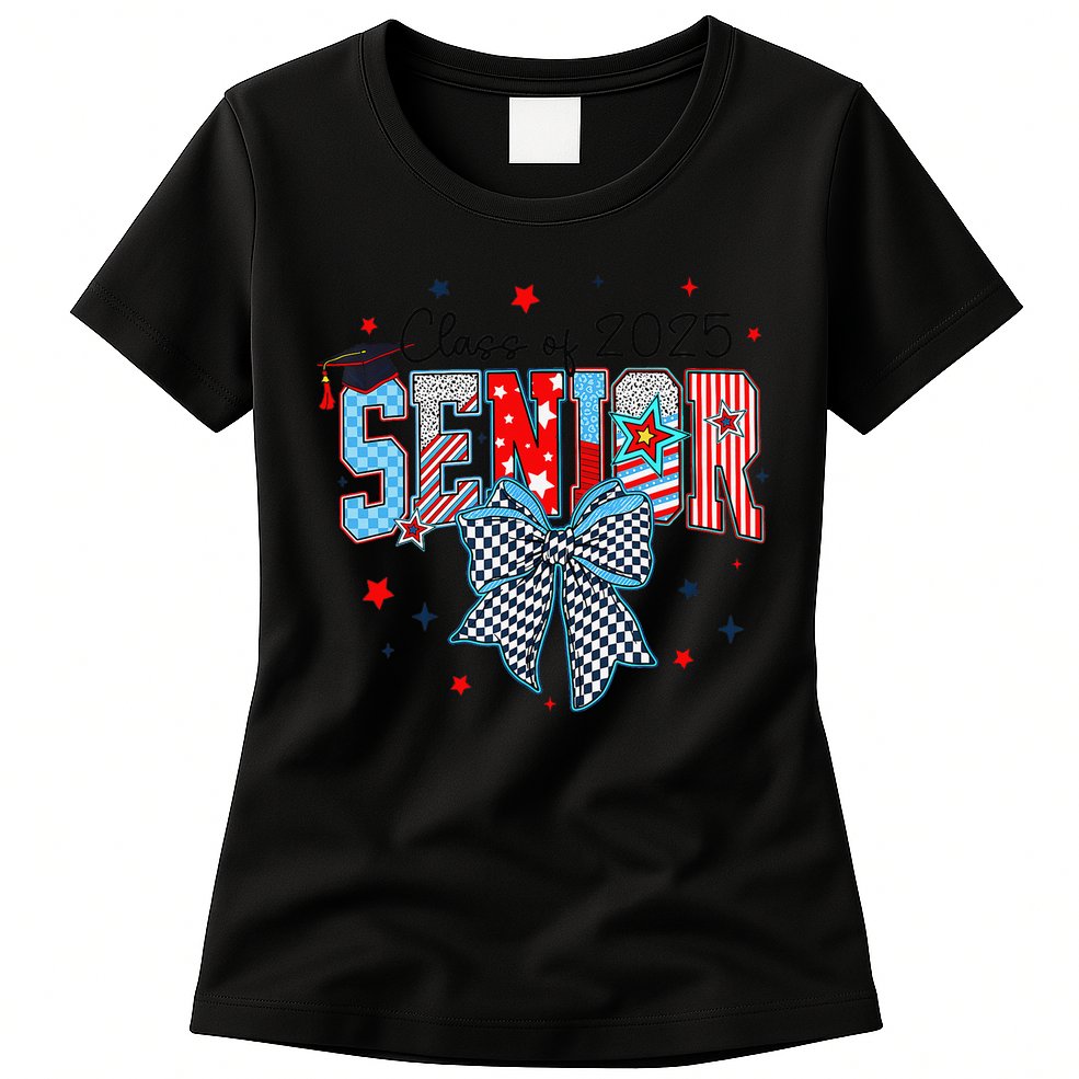 Class Of 2025 Coquette Senior 2025 Graduation Back To Womens T-Shirt