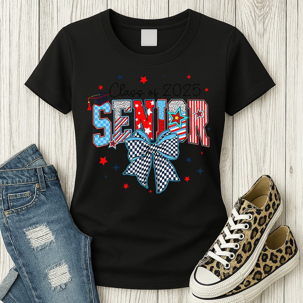 Class Of 2025 Coquette Senior 2025 Graduation Back To Womens T-Shirt