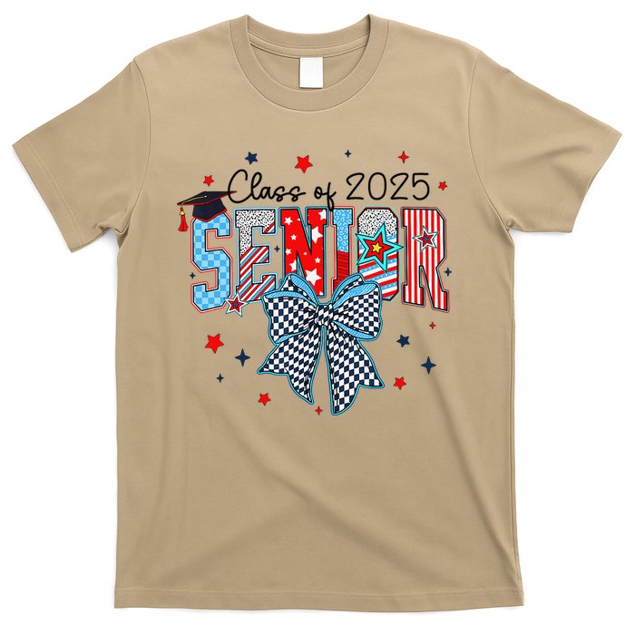 Class Of 2025 Coquette Senior 2025 Graduation Back To T-Shirt