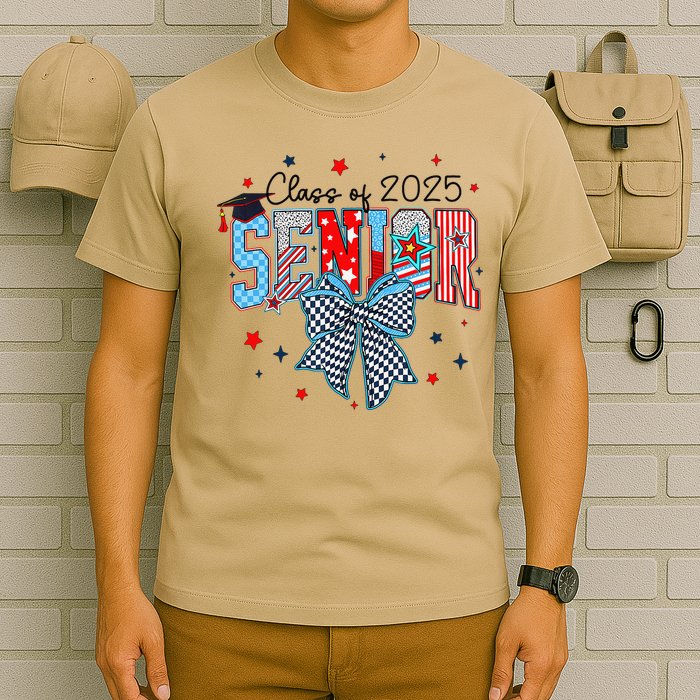 Class Of 2025 Coquette Senior 2025 Graduation Back To T-Shirt