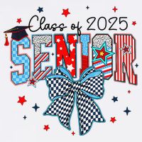 Class Of 2025 Coquette Senior 2025 Graduation Back To Garment-Dyed Sweatshirt