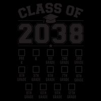 Class Of 2038 Grow With Me Checklist Prek To 12th Grade 16oz Travel Tumbler