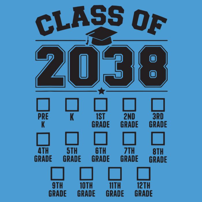 Class Of 2038 Grow With Me Checklist Prek To 12th Grade Tie Dye Hoodie