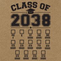 Class Of 2038 Grow With Me Checklist Prek To 12th Grade Cotton Canvas Backpack