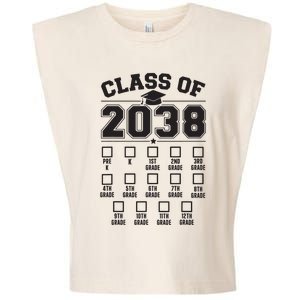 Class Of 2038 Grow With Me Checklist Prek To 12th Grade Garment-Dyed Women's Muscle Tee