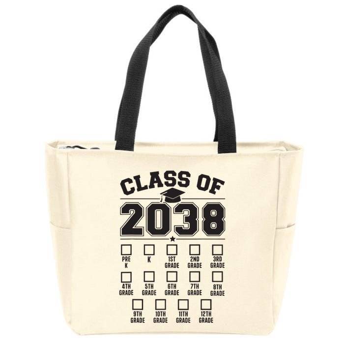 Class Of 2038 Grow With Me Checklist Prek To 12th Grade Zip Tote Bag