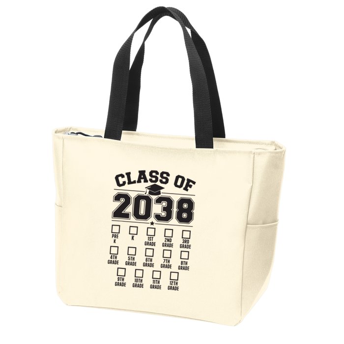 Class Of 2038 Grow With Me Checklist Prek To 12th Grade Zip Tote Bag