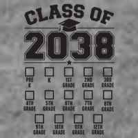 Class Of 2038 Grow With Me Checklist Prek To 12th Grade 7-Panel Snapback Hat