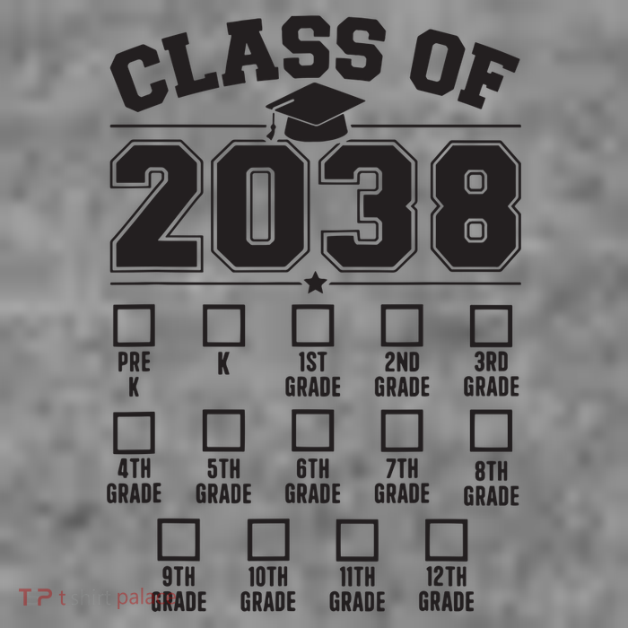Class Of 2038 Grow With Me Checklist Prek To 12th Grade Toddler Hoodie
