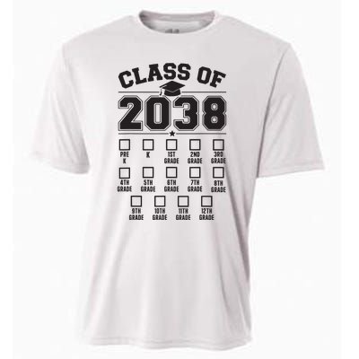 Class Of 2038 Grow With Me Checklist Prek To 12th Grade Cooling Performance Crew T-Shirt