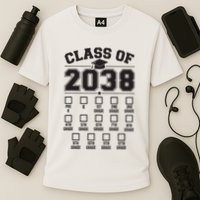 Class Of 2038 Grow With Me Checklist Prek To 12th Grade Performance Shirt