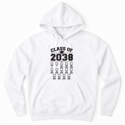 Class Of 2038 Grow With Me Checklist Prek To 12th Grade Hoodie