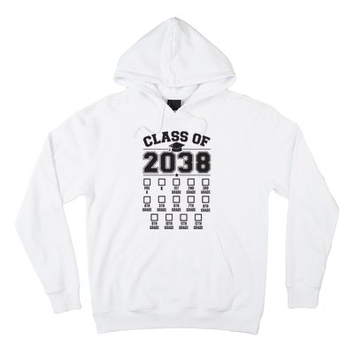 Class Of 2038 Grow With Me Checklist Prek To 12th Grade Hoodie