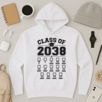 Class Of 2038 Grow With Me Checklist Prek To 12th Grade Hoodie