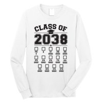 Class Of 2038 Grow With Me Checklist Prek To 12th Grade Long Sleeve Shirt