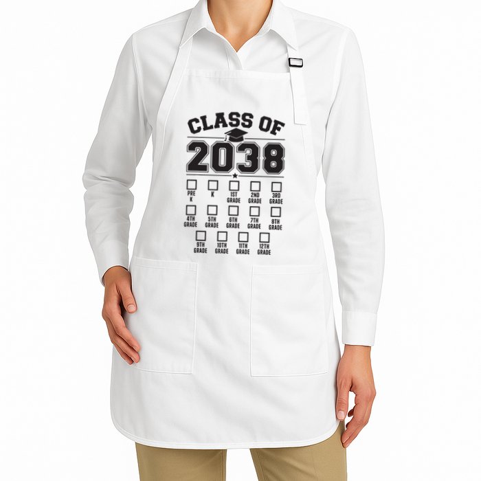 Class Of 2038 Grow With Me Checklist Prek To 12th Grade Apron