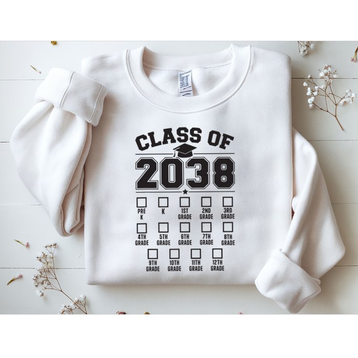 Class Of 2038 Grow With Me Checklist Prek To 12th Grade Sweatshirt