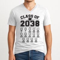 Class Of 2038 Grow With Me Checklist Prek To 12th Grade V-Neck T-Shirt