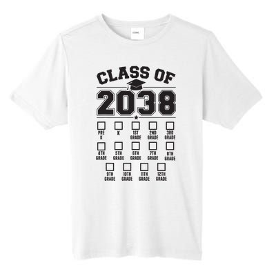 Class Of 2038 Grow With Me Checklist Prek To 12th Grade Tall Fusion ChromaSoft Performance T-Shirt