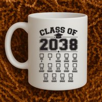 Class Of 2038 Grow With Me Checklist Prek To 12th Grade Mug