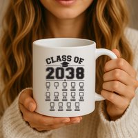 Class Of 2038 Grow With Me Checklist Prek To 12th Grade Mug