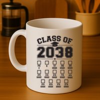 Class Of 2038 Grow With Me Checklist Prek To 12th Grade Mug