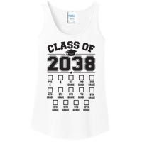 Class Of 2038 Grow With Me Checklist Prek To 12th Grade Ladies Essential Tank