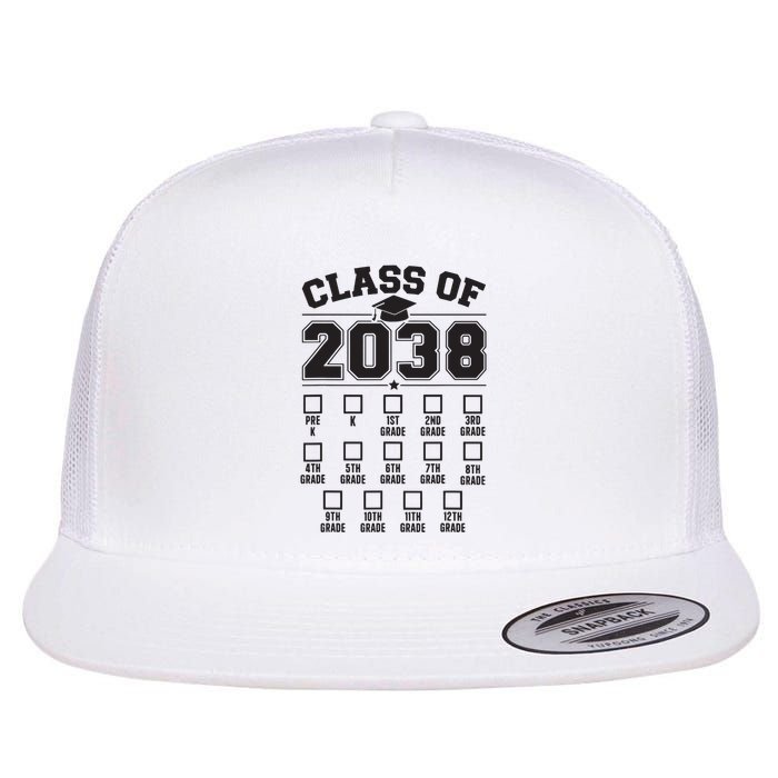 Class Of 2038 Grow With Me Checklist Prek To 12th Grade Flatbill Hat