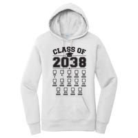 Class Of 2038 Grow With Me Checklist Prek To 12th Grade Women's Pullover Hoodie