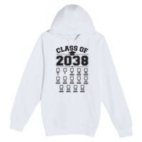 Class Of 2038 Grow With Me Checklist Prek To 12th Grade Premium Pullover Hoodie