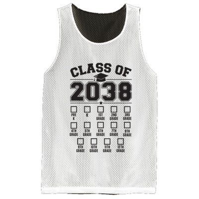 Class Of 2038 Grow With Me Checklist Prek To 12th Grade Mesh Reversible Basketball Jersey Tank