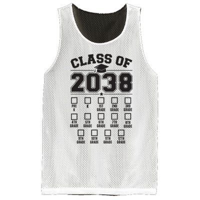 Class Of 2038 Grow With Me Checklist Prek To 12th Grade Mesh Reversible Basketball Jersey Tank