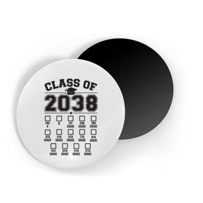 Class Of 2038 Grow With Me Checklist Prek To 12th Grade Magnet