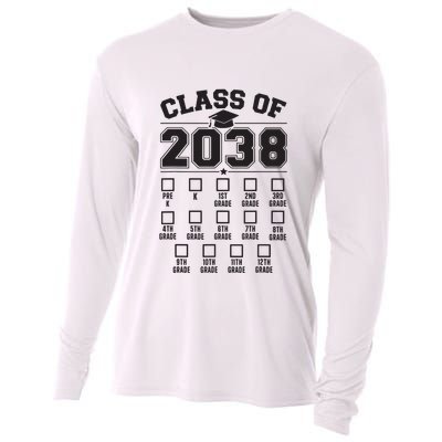 Class Of 2038 Grow With Me Checklist Prek To 12th Grade Cooling Performance Long Sleeve Crew