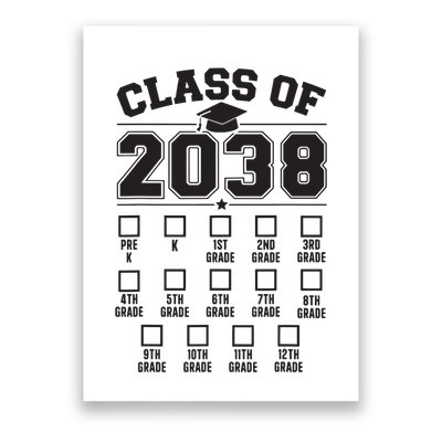 Class Of 2038 Grow With Me Checklist Prek To 12th Grade Poster