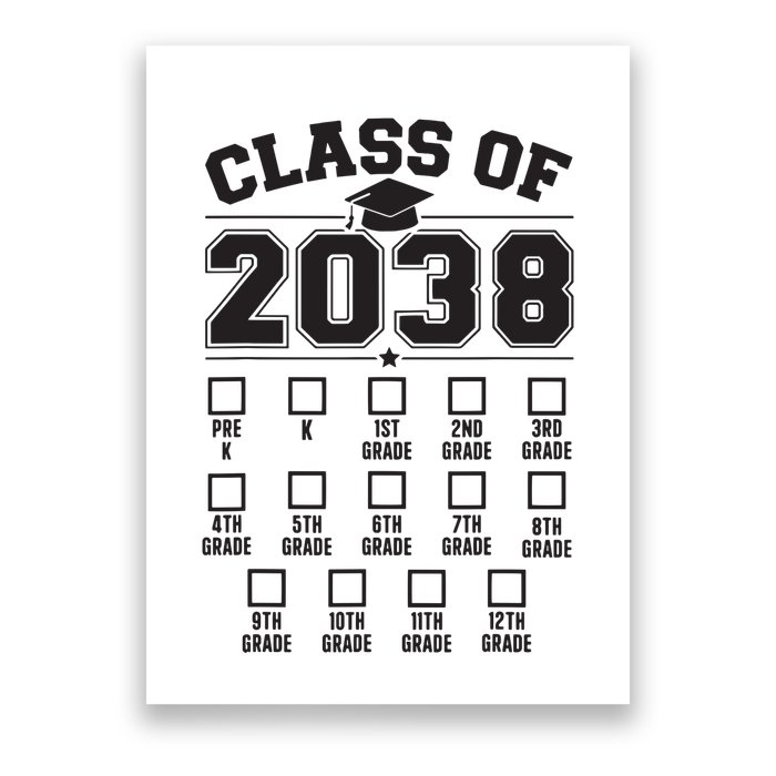 Class Of 2038 Grow With Me Checklist Prek To 12th Grade Poster