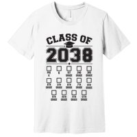 Class Of 2038 Grow With Me Checklist Prek To 12th Grade Premium T-Shirt