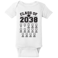 Class Of 2038 Grow With Me Checklist Prek To 12th Grade Baby Bodysuit