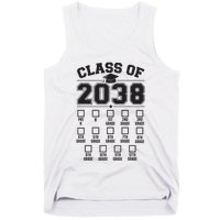 Class Of 2038 Grow With Me Checklist Prek To 12th Grade Tank Top