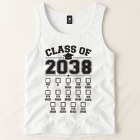 Class Of 2038 Grow With Me Checklist Prek To 12th Grade Tank Top