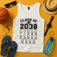 Class Of 2038 Grow With Me Checklist Prek To 12th Grade Tank Top