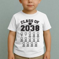 Class Of 2038 Grow With Me Checklist Prek To 12th Grade Toddler T-Shirt