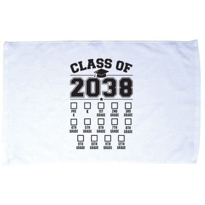 Class Of 2038 Grow With Me Checklist Prek To 12th Grade Microfiber Hand Towel