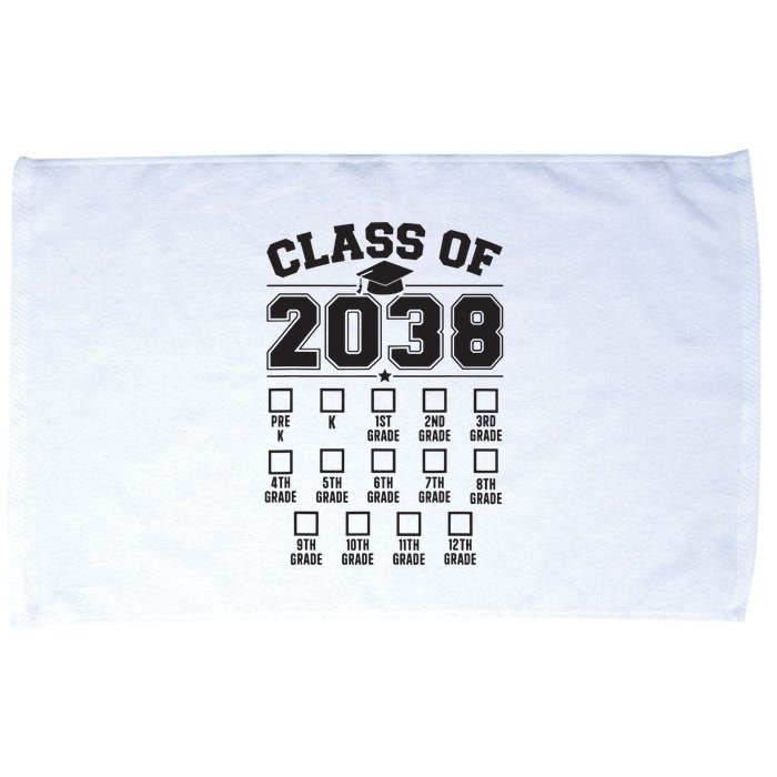 Class Of 2038 Grow With Me Checklist Prek To 12th Grade Microfiber Hand Towel