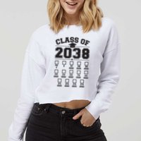 Class Of 2038 Grow With Me Checklist Prek To 12th Grade Cropped Pullover Crew