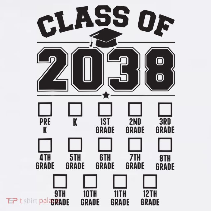 Class Of 2038 Grow With Me Checklist Prek To 12th Grade Cropped Pullover Crew