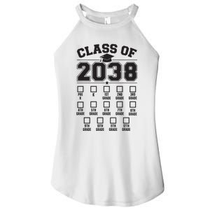 Class Of 2038 Grow With Me Checklist Prek To 12th Grade Women's Perfect Tri Rocker Tank